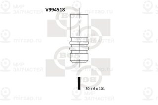 Клапан выпускной BGA V994518