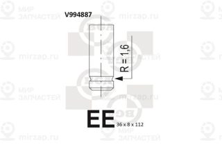 Клапан выпускной BGA V994887