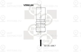 Клапан выпускной BGA V996144