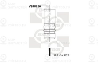 Клапан впускной BGA V998756