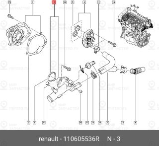 Запчасть NISSAN 110605536R