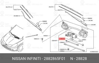 Запчасть NISSAN 2882865F01