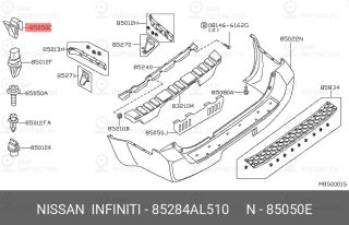 Запчасть NISSAN 85284AL510