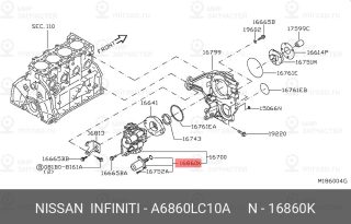 Запчасть NISSAN A6860LC10A
