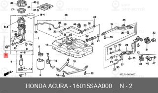 Запчасть HONDA 16015SAA000