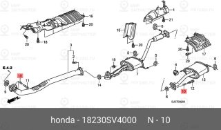 Запчасть HONDA 18230SV4000