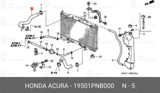Запчасть HONDA 19501PNB000