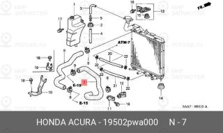 Запчасть HONDA 19502PWA000