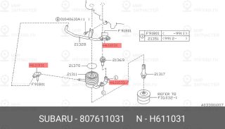 Запчасть SUBARU 807611031