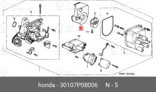 Запчасть HONDA 30107P08006