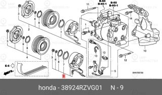Запчасть HONDA 38924RZVG01