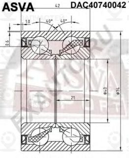 Запчасть ASVA DAC40740042
