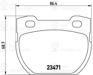 Комплект тормозных колодок (дисковый тормоз) BREMBO P44006