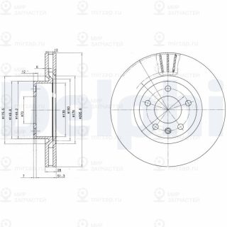 Тормозной диск DELPHI BG2742