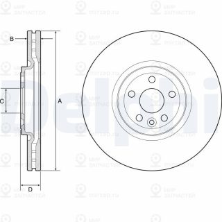 Тормозной диск DELPHI BG9178C