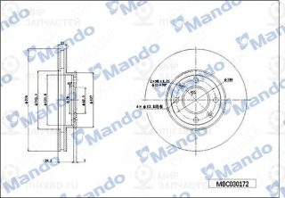 Тормозной диск MANDO MBC030172