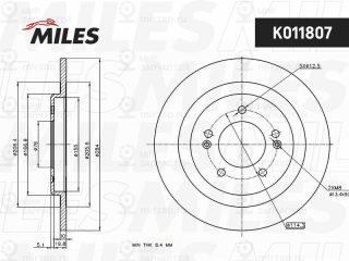 Тормозной диск MILES K011807