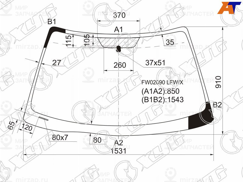 Запчасть XYG FW02090LFWX