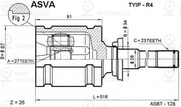Запчасть ASVA TYIPR4