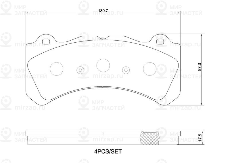 Комплект тормозных колодок, дисковый тормоз BREMBO P86034