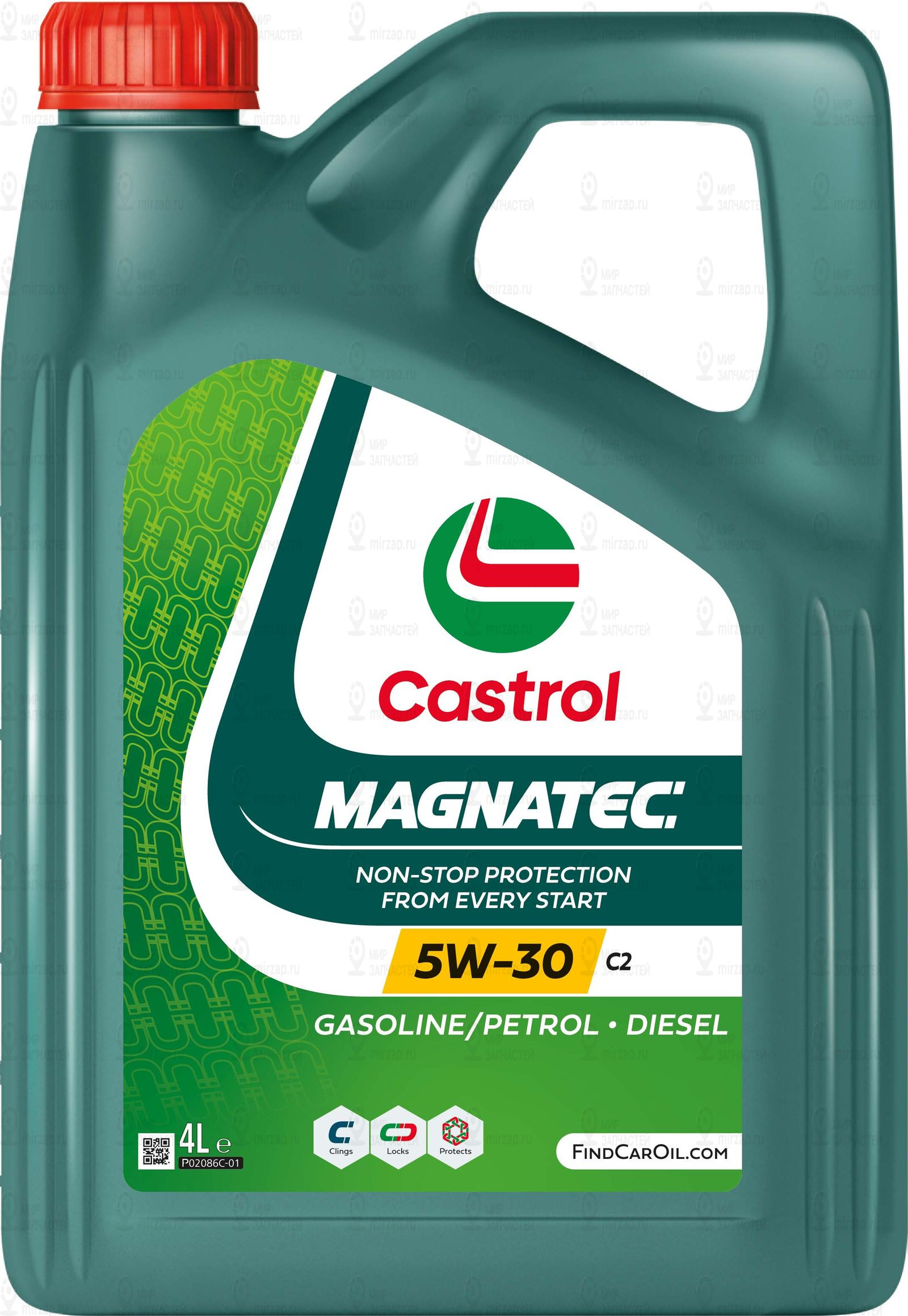 Масло Моторное Синтетическое Magnatec C2 5W30 , 4Л Oem Api:sp Acea C2 Fiat 9.5 CASTROL 15F6C5