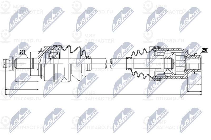 Приводной вал NTY NPWHD042