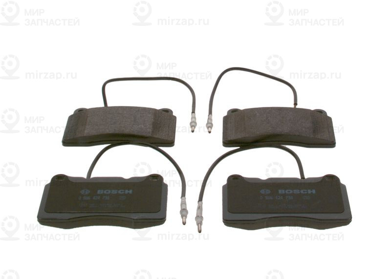 Комплект тормозных колодок, дисковый тормоз BOSCH 0986424738