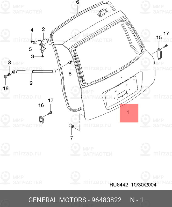 Запчасть GM 96483822