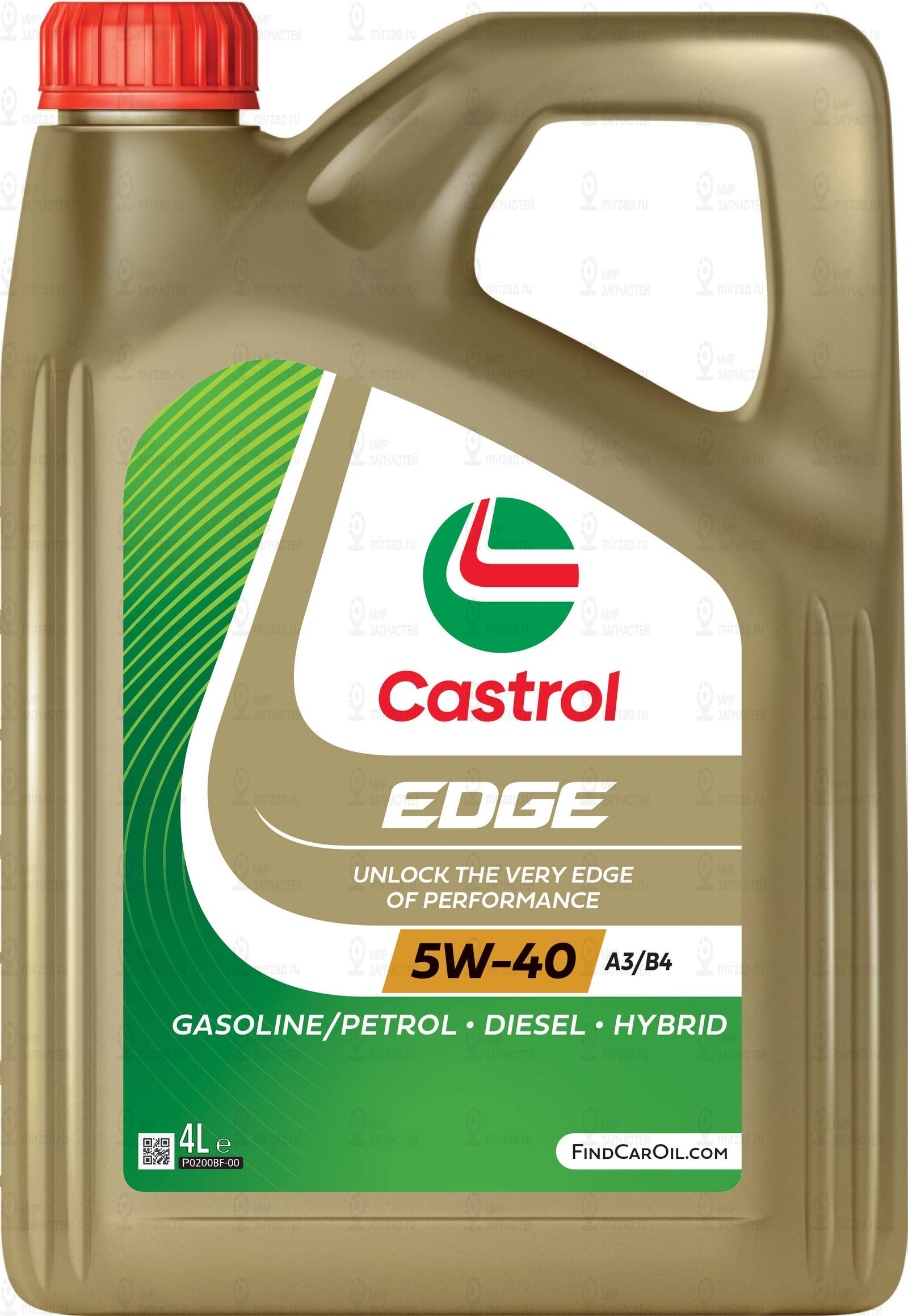 Масло Моторное Edge 5W-40 A3/B4 4Л CASTROL 15F718