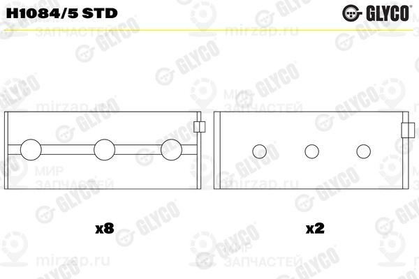 Запчасть GLYCO H10845STD