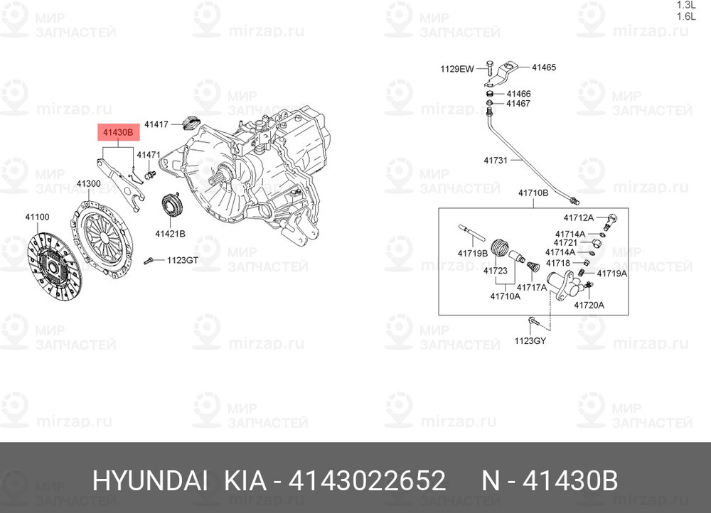 Запчасть MOBIS 4143022652