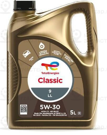 Масло Моторное Total Classic 9 C3 5W30 5Л TOTAL 214320