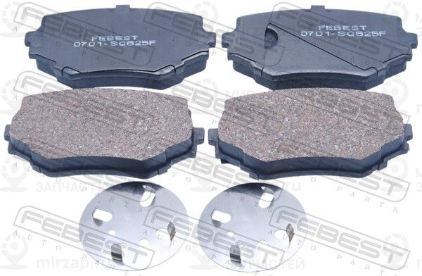 Комплект тормозных колодок, дисковый тормоз FEBEST 0701SQ625F