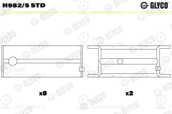 Запчасть GLYCO H9825STD