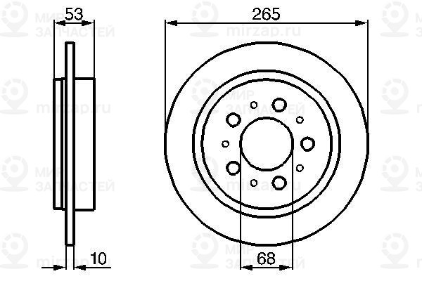 Тормозной диск BOSCH 0986478042