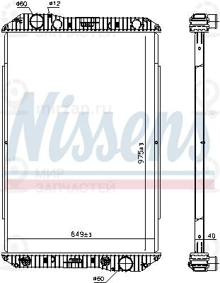 Радиатор, охлаждение двигателя NISSENS 625710