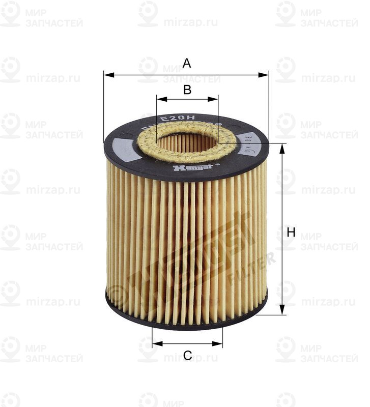 Фильтр масляный HENGST E20HD79