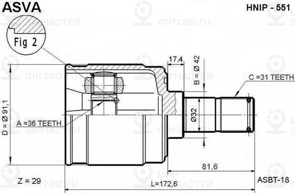 Запчасть ASVA HNIP551