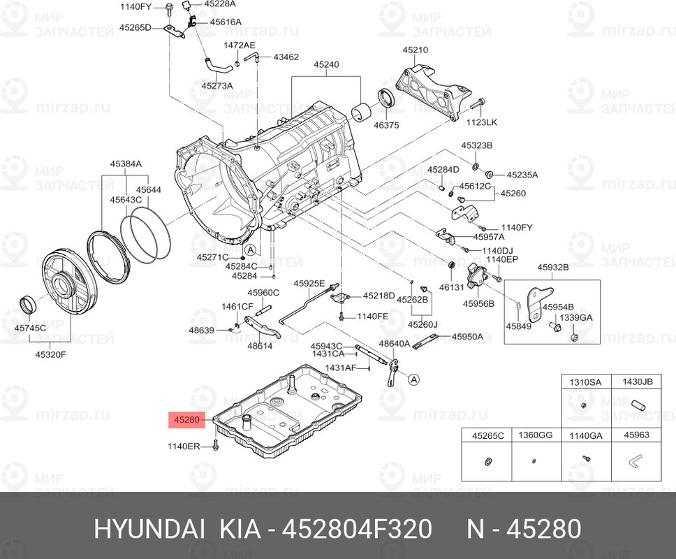 Запчасть MOBIS 452804F320