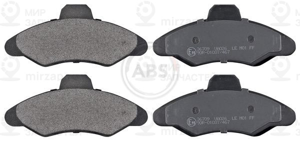 Комплект тормозных колодок, дисковый тормоз ABS 36709