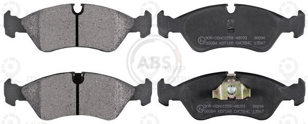 Комплект тормозных колодок, дисковый тормоз ABS 36896