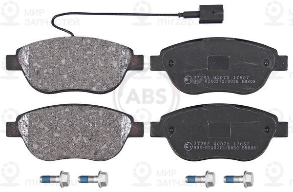 Комплект тормозных колодок, дисковый тормоз ABS 37282