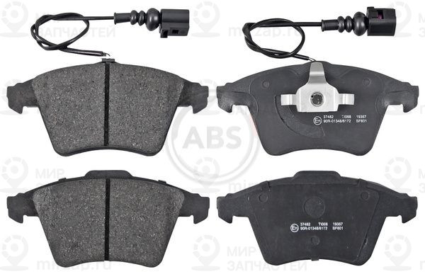 Комплект тормозных колодок, дисковый тормоз ABS 37482