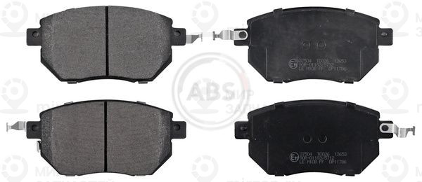 Комплект тормозных колодок, дисковый тормоз ABS 37504