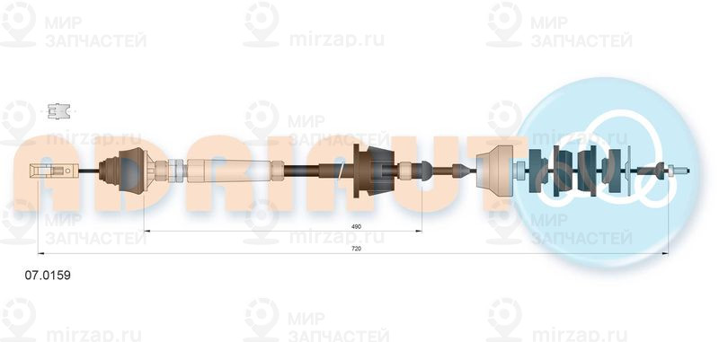 Трос, управление сцеплением ADRIAUTO 070159