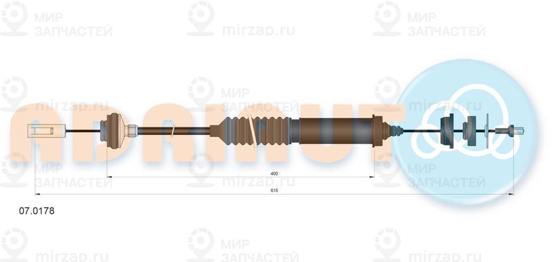 Трос, управление сцеплением ADRIAUTO 070178