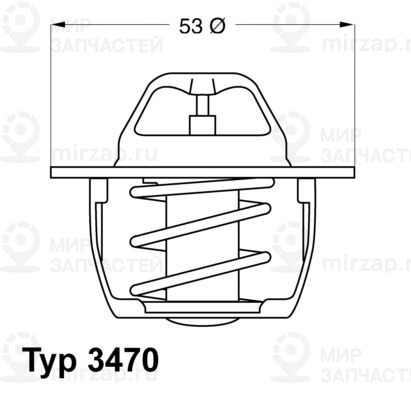 Термостат, охлаждающая жидкость BorgWarner 347089D50