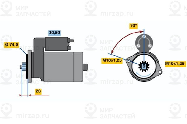 Стартер BOSCH 0986020771