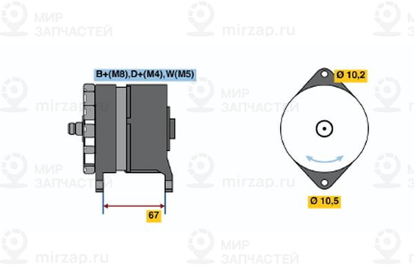 Генератор BOSCH 0986036240