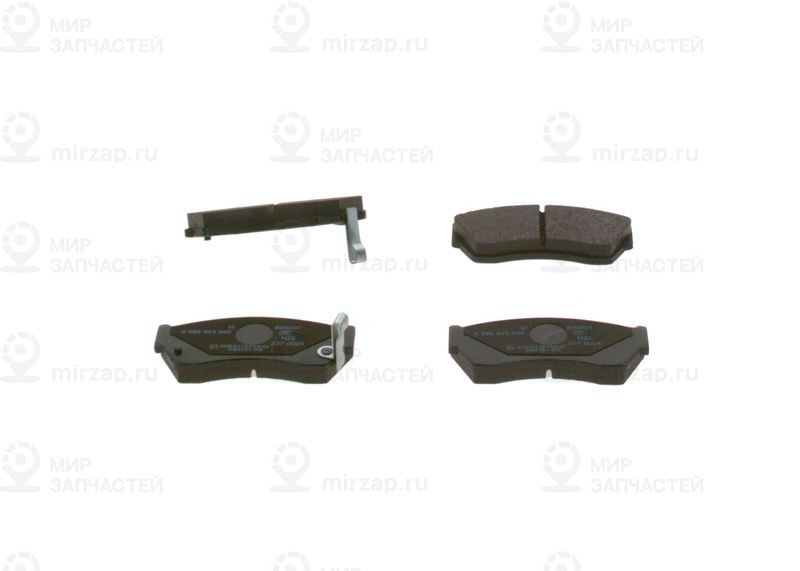 Комплект тормозных колодок, дисковый тормоз BOSCH 0986493340